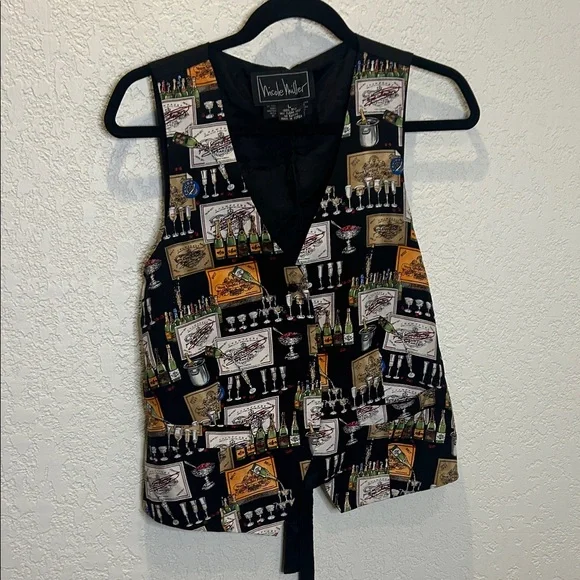 Vintage Nicole Miller Multicolor silk Vest - Picture 1 of 3